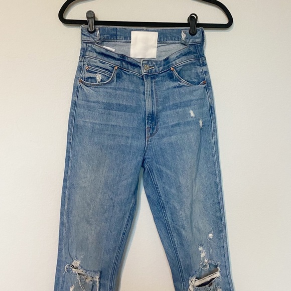 MOTHER SUPERIOR The Dazzler Shift Chew Jean Misbeliever Straight Crop Boho Sz 25 - Picture 5 of 13